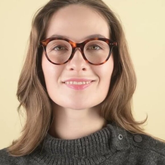 NEW CELINE CL41458 086 HAVANA ROUND UNISEX CELINE EYEGLASSES - Picture 2 of 12